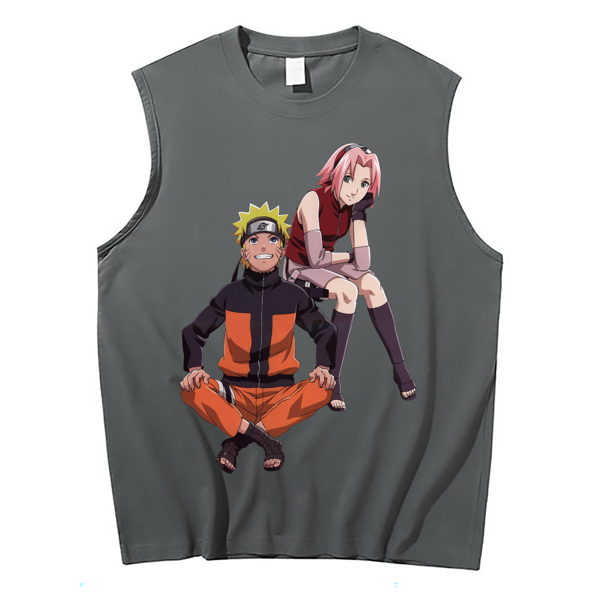 （画像用） NARUTO -ナルト- うずまき ナルト Uzumaki Naruto コットン100％タンクトップ（フロントプリント）